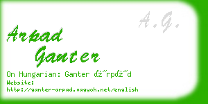 arpad ganter business card